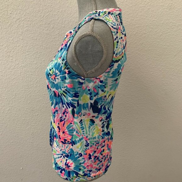 Lilly Pulitzer Essie Top Blue Pink Excellent Condition Sleeveless XS GORGEOUS - Picture 5 of 9